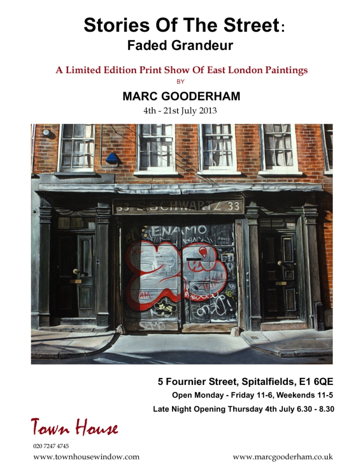 Flyer - Marc Gooderham - Spitalfields show